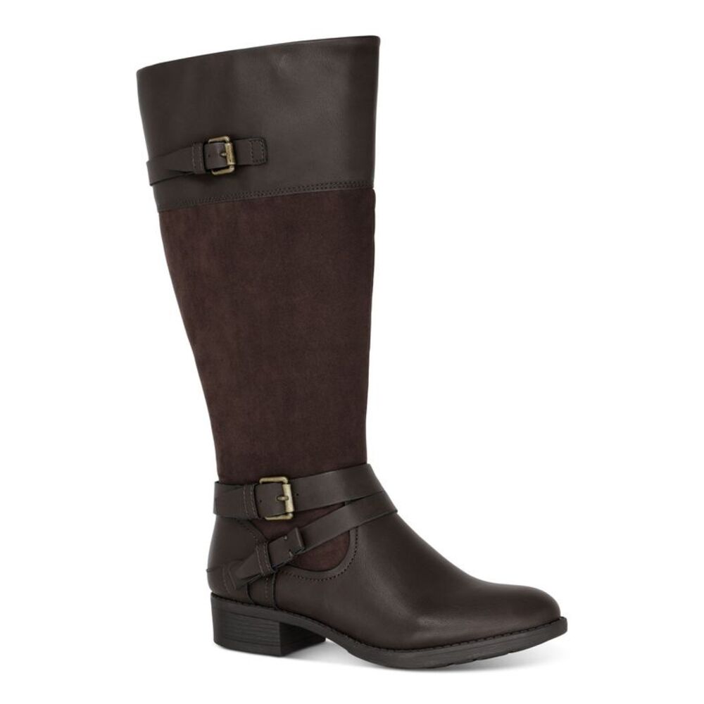 STYLE & COMPANY Womens Brown Padded Ashliie Round Toe Block Heel Riding Boot 5 M